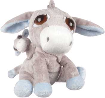 Blue donkey with baby - medium