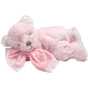 Sleeping pink musical bear 