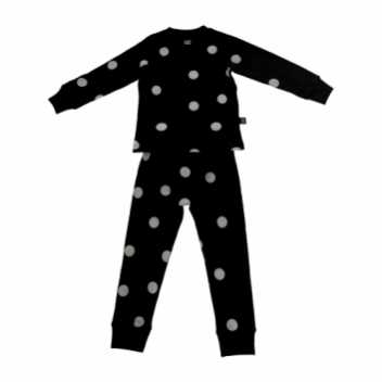 Prikket sort pyjamas, 2 - 3 år