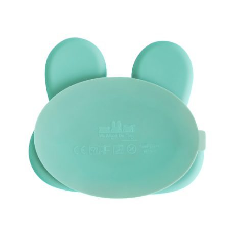 Bunny stickie plate - minty green - 2