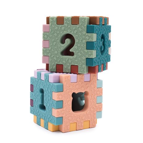 Cubie brick toy - retro colours  - 10