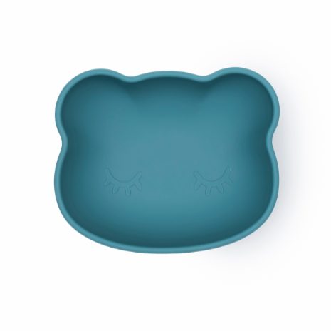 Bear stickie bowl with lid - blue dusk - 2