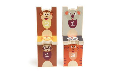 2-in-1 stacking & bowling game - animals - 2