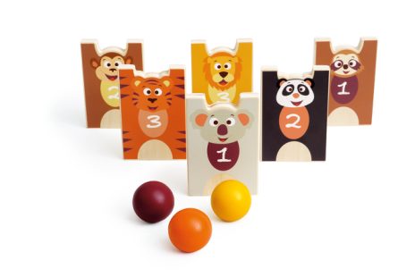 2-in-1 stacking & bowling game - animals - 5