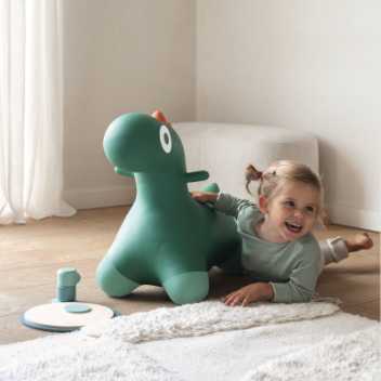 Bouncing toy - garden green dinosaur