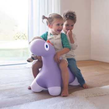 Bouncing toy - light purple dinosaur