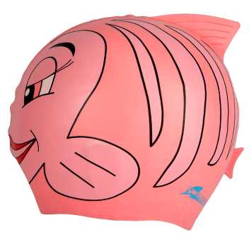 Swim cap - fish - pink