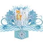 Pop-up kort - lyseblå