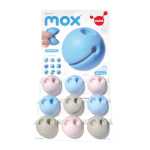 Mox on display - pastel colours