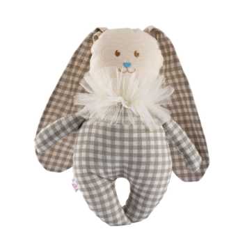 Rabbit with long ears - beige checks