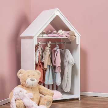 Wooden wardrobe - white-painted