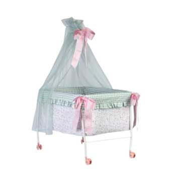 Doll crib - includes bedding set