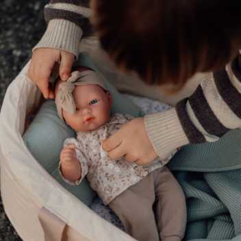 Soft doll carrycot - with duvet and pillow set