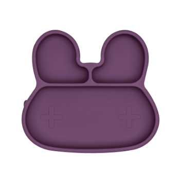 Bunny stickie plate - plum