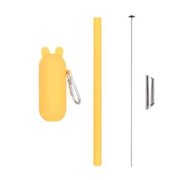 Bubble tea straws & bunny keepie - yellow
