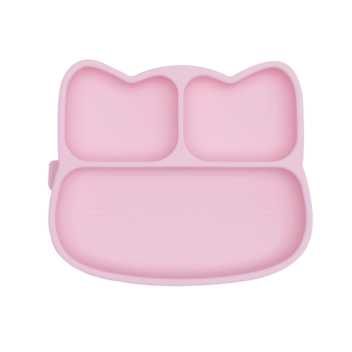 Cat stickie plate - powder pink