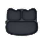 Cat stickie plate - charcoal