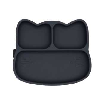 Cat stickie plate - charcoal