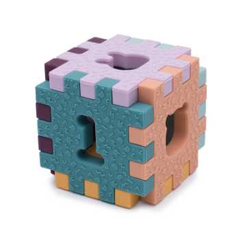 Cubie brick toy - pastel colours