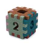 Cubie brick toy - retro colours