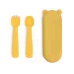 Feedie fork & spoon set - yellow