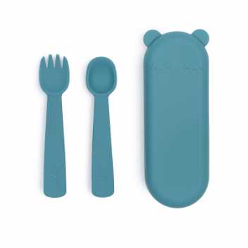 Feedie fork & spoon set - blue dusk