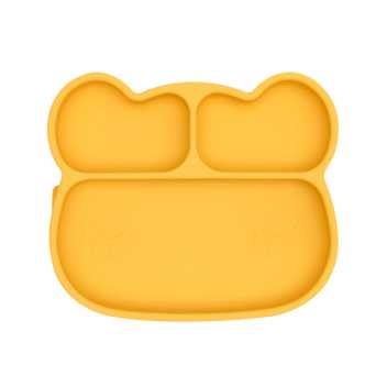 Bear stickie plate - yellow