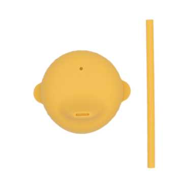 Sippie lid and mini straw - yellow