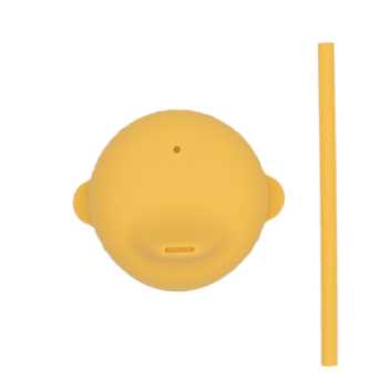 Sippie lid and mini straw - yellow