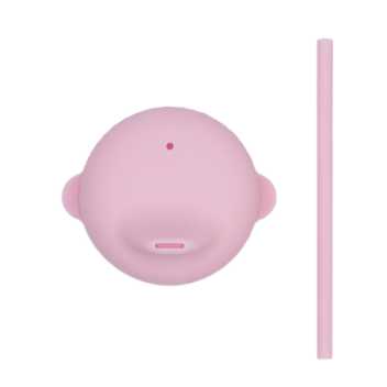 Sippie lid and mini straw - powder pink