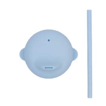 Sippie lid and mini straw - powder blue