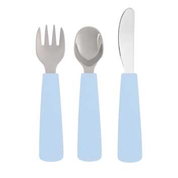 Toddler feedie cutlery set, 3 pieces - Powder blue