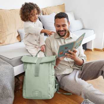 Rolltop Backpack - silver green
