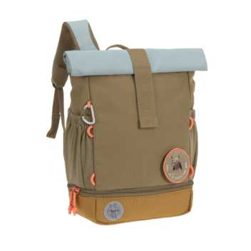 Mini rolltop backpack nature - olive