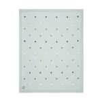 Strikket tæppe med prikker