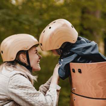 Bike helmet - wooden look