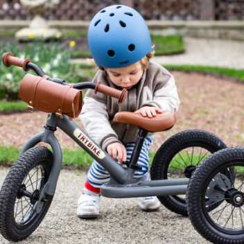 Bicycle helmet with retro look - vintage blue