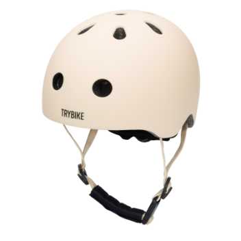 Bicycle helmet with retro look - creme coloured