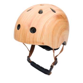 Bicycle helmet with retro look - wooden look