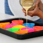 Houses, figures and trees - bright colours