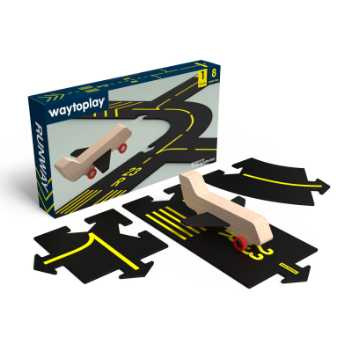 Airport with airplane - eight parts