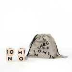 Alphabet blocks - black