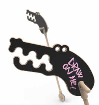 Mister crocodile on a stick