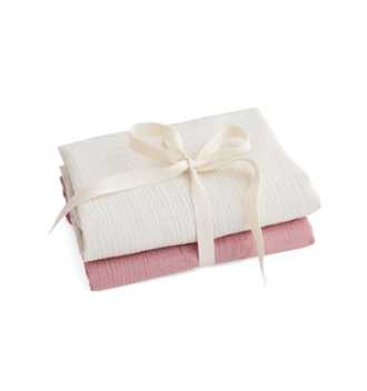 Baby Muslin 2-pack - Ivory and Blush 