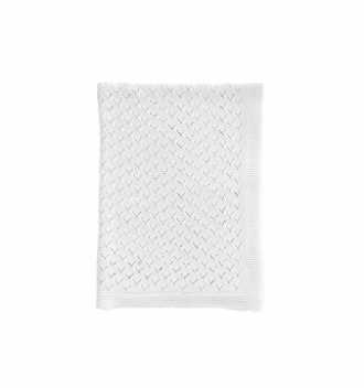 Baby blanket - white hearts