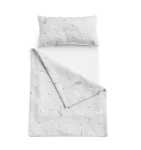 Toy pram bedding - poppy field grey