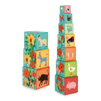 Stacking tower - animals at the farm