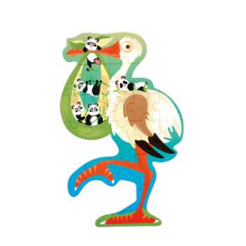 Contour puzzle - stork