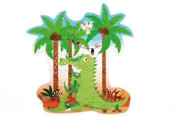 Contour puzzle - crocodile