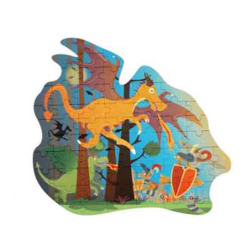 Contour puzzle - dragon